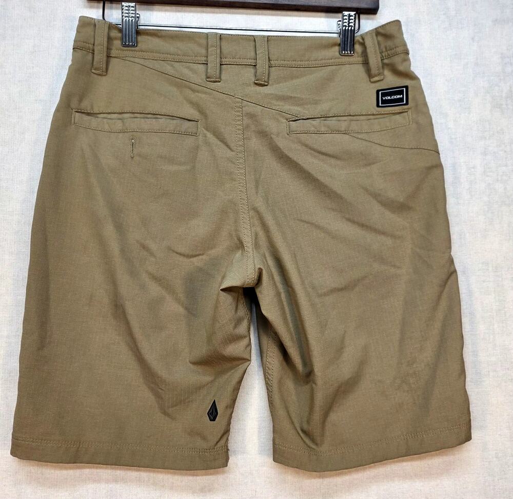 VOLCOM Frickin‎ Chino Shorts Men 28 Khaki Modern Stretch Akate Surf Casual